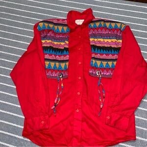 Frontier Series Wrangler Vintage Cowgirl‎ Button Down Shirt Medium